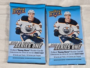 Lot of 2 Unopened 2022-23 Upper Deck Series One Hockey Card Packs