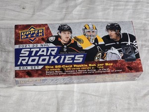 Unopened Box Set of 2021-22 Upper Deck NHL Star Rookies