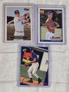 Lot of 3 Chipper Jones Rookie Cards