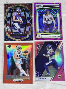 Lot of 4 Adam Thielen Football Cards Numbered and Refractors