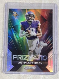Justin Jefferson 2023 Panini Prizm Silver Holo #16 - Minnesota Vikings Football Card