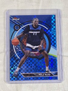 Naz Reid 2024 Topps Finest Blue Refractor #44 and Numbered 2299 - Minnesota Timberwolves Basketball Card