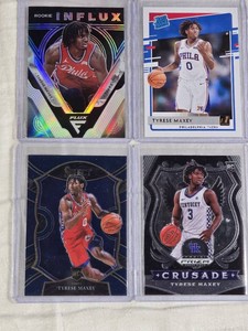 Lot of 4 Tyrese Maxey Rookie Cards