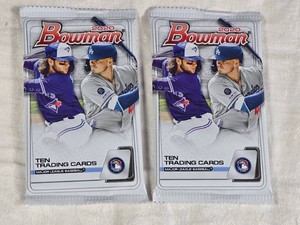 Lot of 2 Unopened Packs of 2020 Bowman Baseball