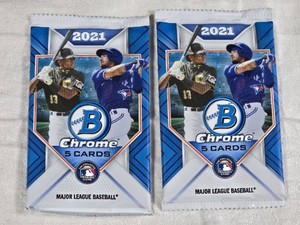 Lot of 2 Unopened Packs of Bowman Chrome 2021 Baseball