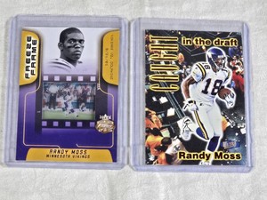 Lot of 2 Randy Moss Inserts Caught in the Draft and Freeze Frame