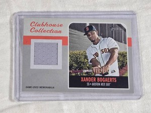 Xander Bogaerts 2019 Topps Heritage Clubhouse Collection Game Used Jersey Relic - Boston Red Sox Baseball Card