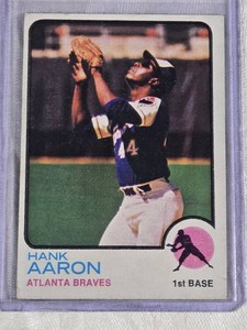 Hank Aaron 1973 Topps #100 - Atlanta Braves Vintage Baseball Card