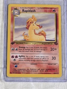 Pokemon Rapidash 1999 Wizards 1st Edition Card