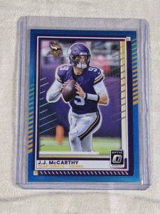 J.J. McCarthy 2025 Panini Donruss Optic Prizm #46 and Numbered 186399 - Minnesota Vikings Football Card