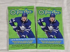Lot of 2 Unopened Packs of  2021-22 NHL O-Pee-Chee Hockey Cards