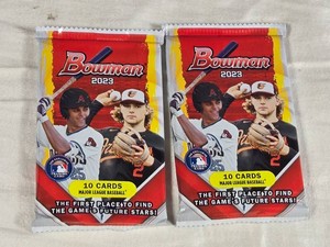 Lot of 2 Unopened Packs of Bowman 2023 Major League Baseball Cards