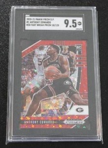 2020-21 Prizm Draft Picks Red Fast Break Prizm Anthony Edwards #1 Rookie Card 18125 SGC 9.5  Only 125 Exist