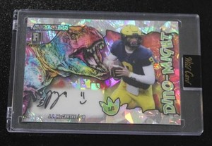 2023 Wild Card Alumination Dino-Might JJ McCarthy Autograph Rookie Card 11  Only 1 Exist