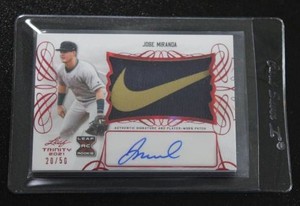 2021 Leaf Trinity Jose Miranda Nike Swoosh Patch Autograph Rookie 2050  Only 50 Exist