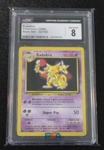 1999 Pokemon Base Set Holo Kadabra #32102 CGC 8