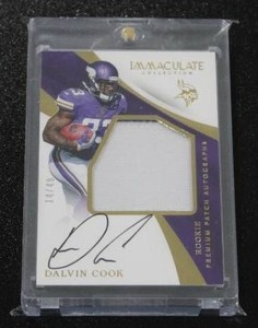 2017 Immaculate Collection Patch Autograph Rookie Dalvin Cook 1449  Only 49 Exist