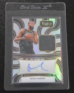 2024-25 Select Silver Jersey Relic Autograph Rudy Gobert 29125  Only 125 Exist