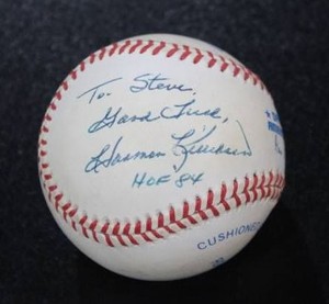 Harmon Killebrew Autograph Side Panal Baseball To Steve