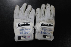 Game WornUsed Reid Brignac Autograph Batting Gloves PSADNA #R55164