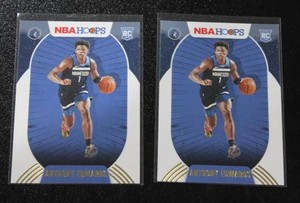 2020-21 Hoops Anthony Edwards #216 Rookie Card Lot  2 Rookie Cards