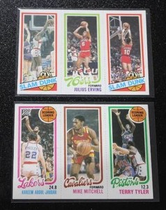 1980-81 Topps Julius Erving & Kareem Abdul-Jabbar Lot Sharp Corners