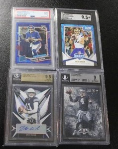 Football Quarterback Graded Card Lot  4 Cards