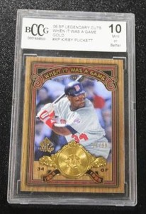 2006 SP Legendary Cuts When it was a Game Gold Kirby Puckett BCCG 10 2199  Only 99 Exist