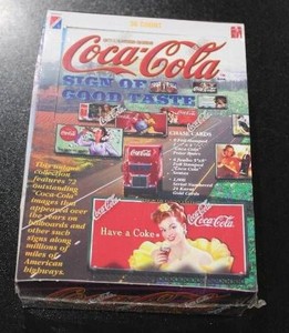 1996 Collect-A-Card Coca Cola Sign of Good Taste Factory Sealed Box  36 Packs