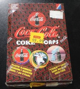 1995 Collect-A-Card Coca Cola Coke Caps (POGS) Factory Sealed Box  36 Packs