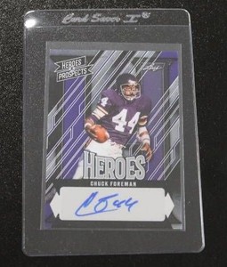 2024 Leaf Heroes & Prospects Chuck Foreman Autograph 925  Only 25 Exist