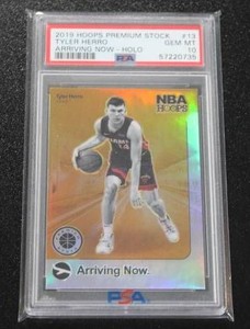 2019-20 Hoops Premium Stock Arriving Now Prizm Tyler Herro #13 PSA 10