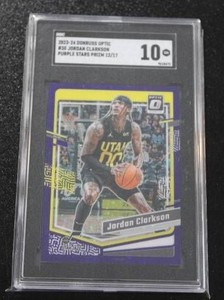 2023-24 Donruss Optic Purple Stars Jordan Clarkson #30 SGC 10 1217  Only 17 Exist
