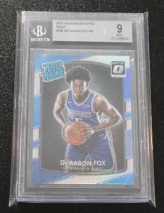 2017-18 Donruss Optic Holo DeAaron Fox #196 Rookie Card BGS 9