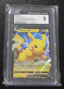 2021 Pokemon Black Star Promo Pikachu V #SWSH061 CGC 9