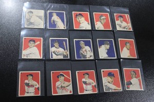1948 & 1949 Bowman Baseball Card Lot  15 Cards Damaged Condition