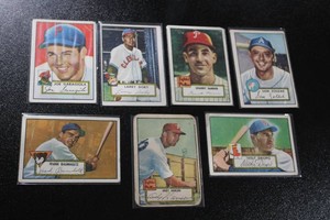 1952 Topps Baseball Card Lot  7 Cards Low Grade