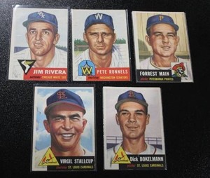 1953 Topps Baseball Card Lot  5 Cards Mid Grade or Better