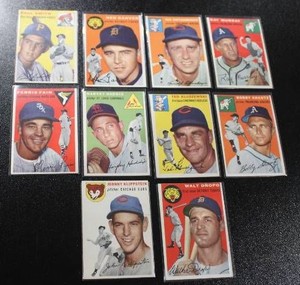 1954 Topps Baseball Card Lot  10 Cards Mid Grade or Better