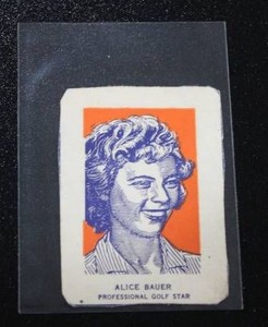 1952 Wheaties Gold Star Hand Cut Alice Bauer Low Grade