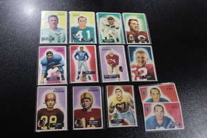 1955 Bowman Football Card Lot  13 Cards Low Grade