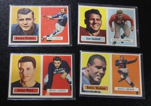 1957 Topps Football Card Lot  4 Cards Low Grade