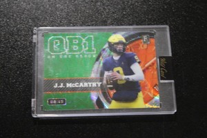 2024 Wild Card QB1 On The Clock JJ McCarthy Rookie Card 915  Only 15 Exist