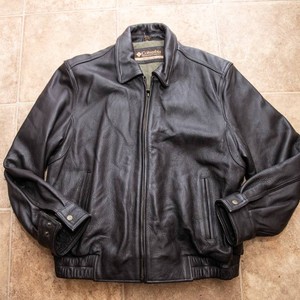 Title Columbia Dark Brown Leather Jacket  XL
