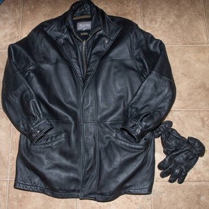 Wilsons Leather XL Jacket with Leather Gloves