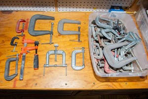 Large Lot of Assorted Metal Clamps