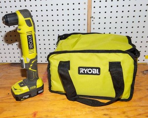 Ryobi P241 Right Angle Drill with Battery & Bag