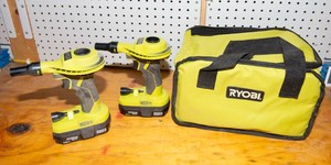 Ryobi Cordless Power Inflators  Set of 2 with Batteries & Bag
