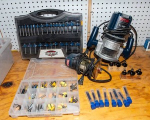 Ryobi R160 Router with Assorted Router Bits