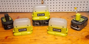 Ryobi P796 Cordless Lights  Set of 3 with 18V Batteries